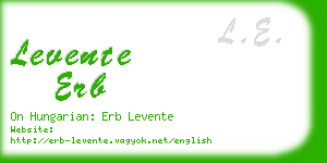 levente erb business card